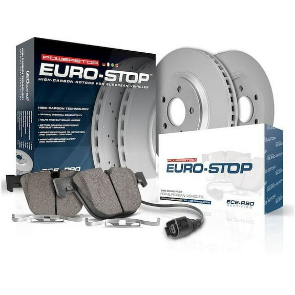Rear Brake Pad and Rotor Kit - Compatible with 2010 - 2015 Jaguar XK 2011 2012 2013 2014