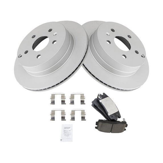 Rear Brake Pad and Rotor Kit - Compatible with 2010 - 2017 GMC Terrain 2011 2012 2013 2014 2015 2016
