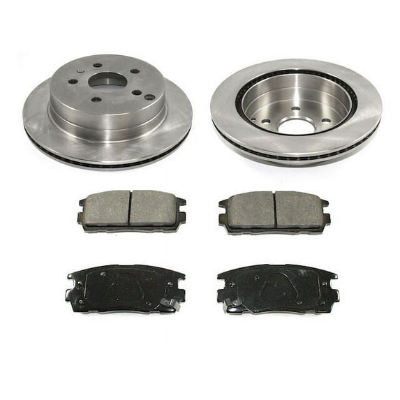 Rear Brake Pad and Rotor Kit - Compatible with 2010 - 2017 GMC Terrain 2011 2012 2013 2014 2015 2016