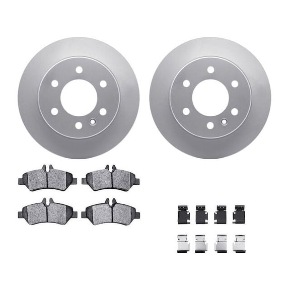 Rear Brake Pad and Rotor Kit - Compatible with 2010 - 2018 Mercedes-Benz Sprinter 2500 - Dynamic Friction