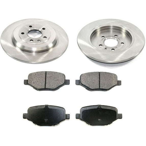 Rear Brake Pad and Rotor Kit - Compatible with 2011 - 2012 Lincoln MKS