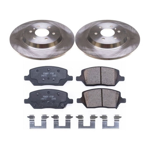 Rear Brake Pad and Rotor Kit - Compatible with 2011 - 2012 VPG MV-1 - Power Stop