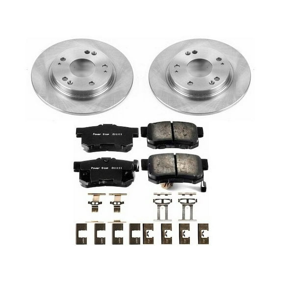 Rear Brake Pad and Rotor Kit - Compatible with 2011 - 2015 Honda CR-Z - Power Stop