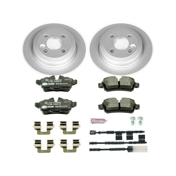 Rear Brake Pad and Rotor Kit - Compatible with 2011 - 2015 Mini Cooper 1.6L 4-Cylinder 2012 2013 2014