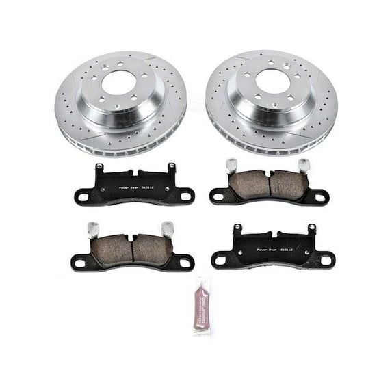 Rear Brake Pad and Rotor Kit - Compatible with 2011 - 2018 Porsche Cayenne 2012 2013 2014 2015 2016 2017