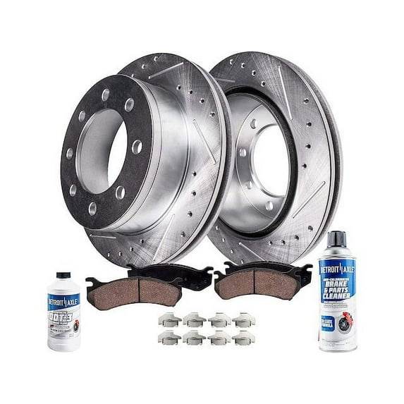 Rear Brake Pad and Rotor Kit - Compatible with 2011 - 2019 Chevy Silverado 2500 HD 2012 2013 2014 2015 2016 2017 2018