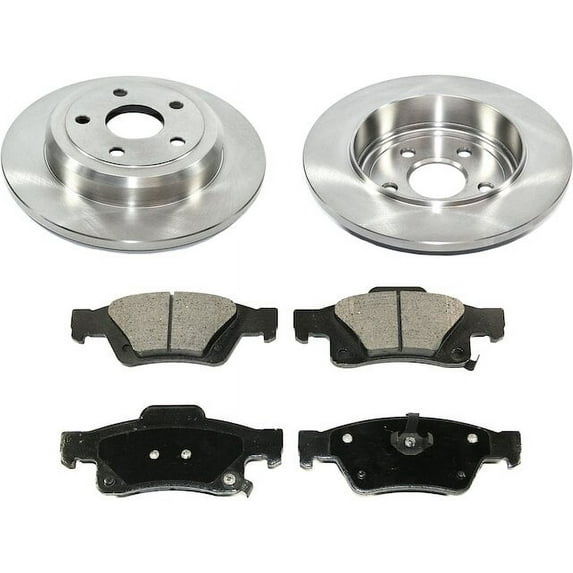 Rear Brake Pad and Rotor Kit - Compatible with 2011 - 2020 Jeep Grand Cherokee 2012 2013 2014 2015 2016 2017 2018 2019