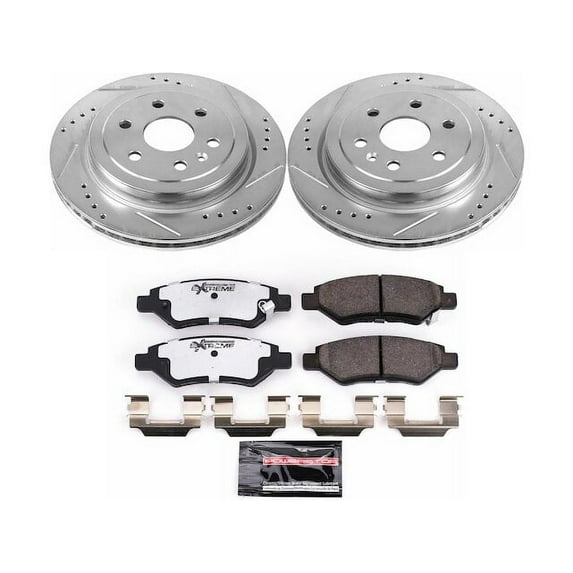 Rear Brake Pad and Rotor Kit - Compatible with 2011 Saab 9-4X - Power Stop