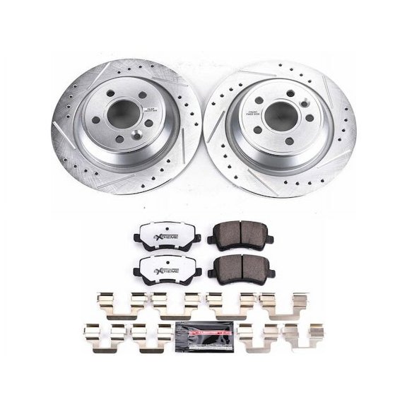 Rear Brake Pad and Rotor Kit - Compatible with 2012 - 2015 Land Rover Range Rover Evoque 2013 2014