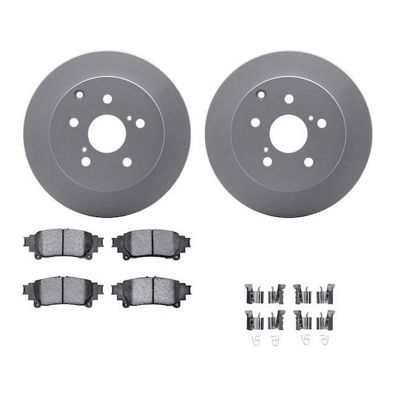 Rear Brake Pad and Rotor Kit - Compatible with 2012 - 2017 Toyota Prius V 2013 2014 2015 2016