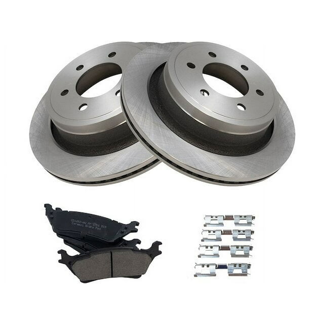 Rear Brake Pad and Rotor Kit - Compatible with 2012 - 2018 Ford F-150 2013 2014 2015 2016 2017