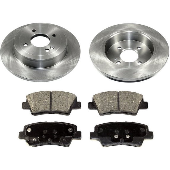 Rear Brake Pad and Rotor Kit - Compatible with 2012 - 2018 Kia Rio 2013 2014 2015 2016 2017
