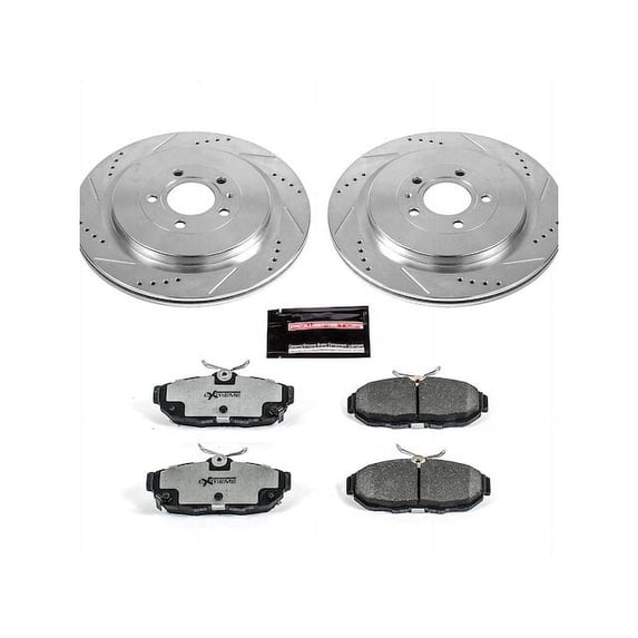 Rear Brake Pad and Rotor Kit - Compatible with 2013 - 2014 Ford Mustang Shelby GT500 - Power Stop