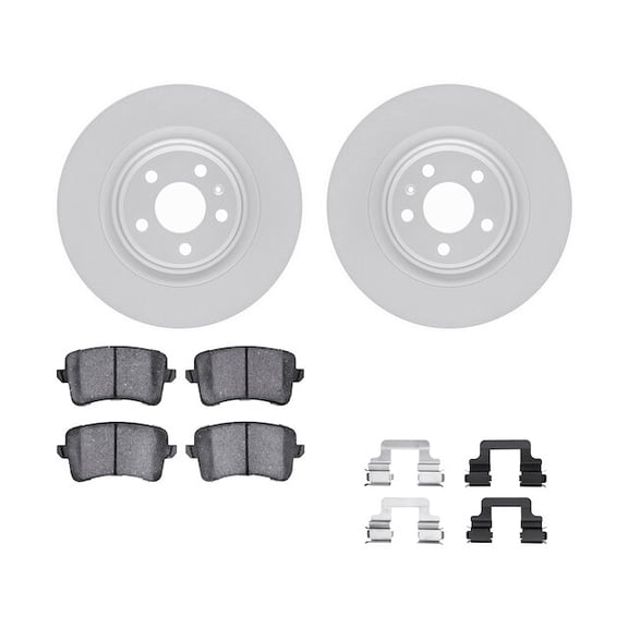 Rear Brake Pad and Rotor Kit - Compatible with 2013 - 2017 Audi Q5 2014 2015 2016