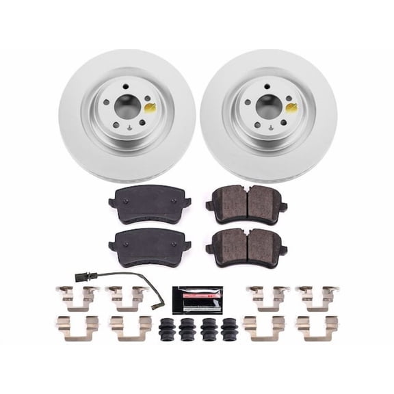Rear Brake Pad and Rotor Kit - Compatible with 2013 - 2018 Audi S7 - Power Stop