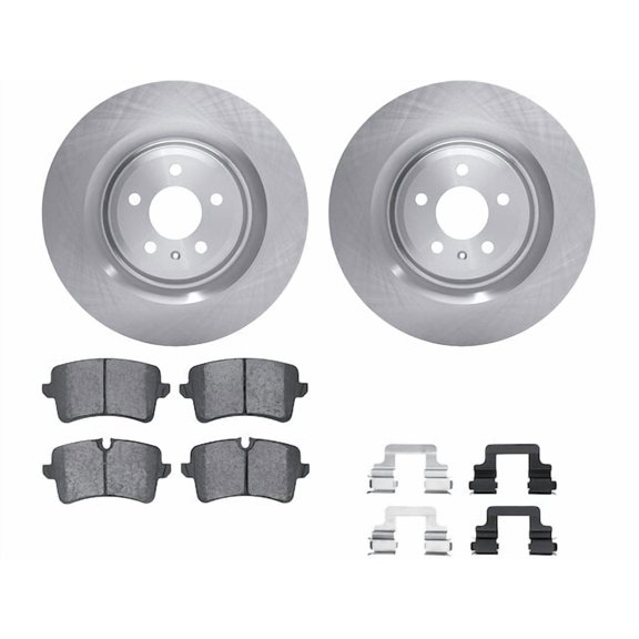 Rear Brake Pad and Rotor Kit - Compatible with 2013 - 2018 Audi S7 - Dynamic Friction