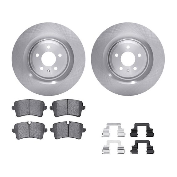 Rear Brake Pad and Rotor Kit - Compatible with 2013 - 2018 Audi S7 2014 2015 2016 2017