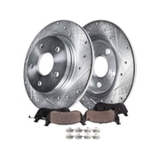 Rear Brake Pad and Rotor Kit - Compatible with 2013 - 2019 Ford Fusion 2014 2015 2016 2017 2018