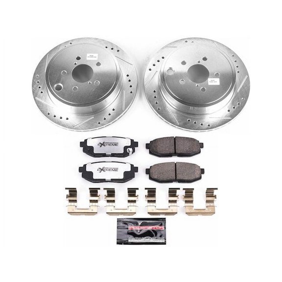 Rear Brake Pad and Rotor Kit - Compatible with 2013 - 2020, 2022 - 2024 Subaru BRZ 2014 2015 2016 2017 2018 2019 2023