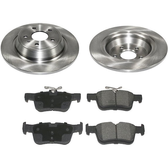 Rear Brake Pad and Rotor Kit - Compatible with 2013 - 2020 Ford Fusion 2014 2015 2016 2017 2018 2019