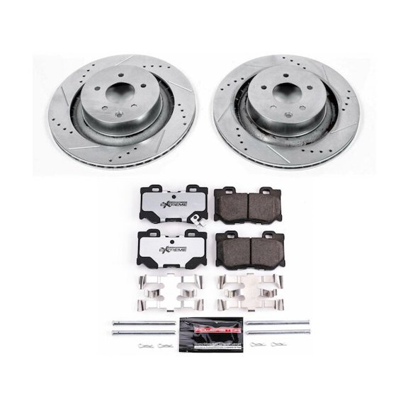 Rear Brake Pad and Rotor Kit - Compatible with 2014 - 2015 INFINITI Q60