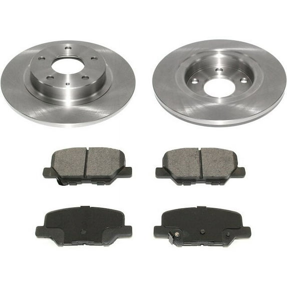 Rear Brake Pad and Rotor Kit - Compatible with 2014 - 2015 Mazda 6