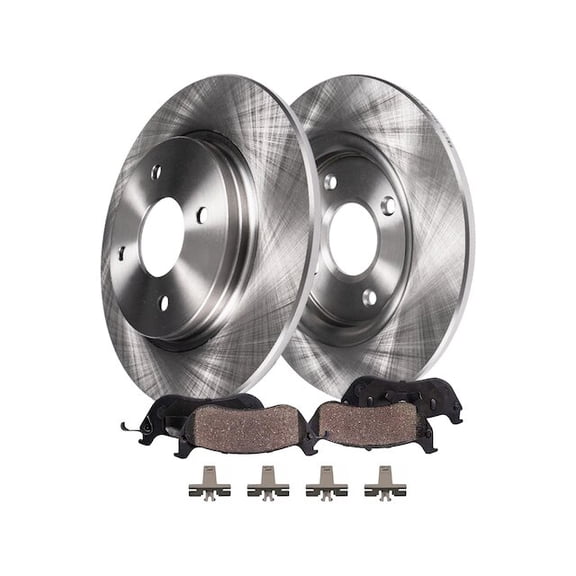 Rear Brake Pad and Rotor Kit - Compatible with 2014 - 2016 Chevy Spark EV LT 2015