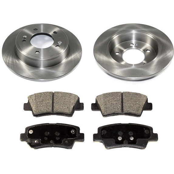 Rear Brake Pad and Rotor Kit - Compatible with 2014 - 2017 Kia Forte 2015 2016