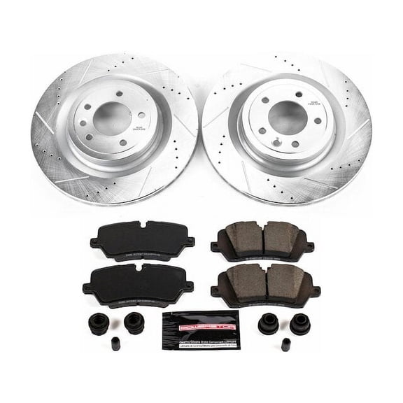 Rear Brake Pad and Rotor Kit - Compatible with 2014 - 2017 Land Rover Range Rover - Power Stop