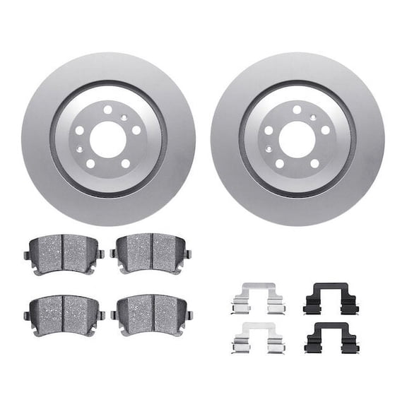 Rear Brake Pad and Rotor Kit - Compatible with 2014 - 2018 Bentley Flying Spur 2015 2016 2017