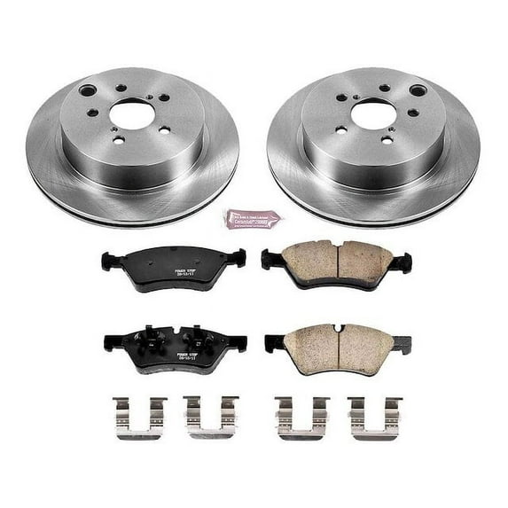 Rear Brake Pad and Rotor Kit - Compatible with 2014 - 2018 Subaru Forester 2.0L H4 - Power Stop
