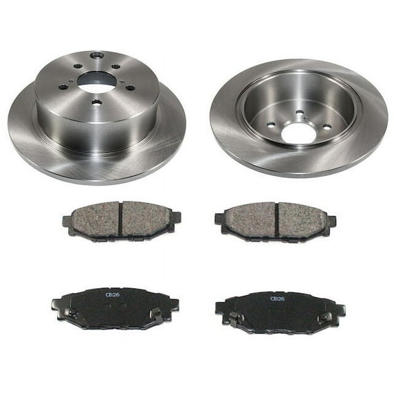 Rear Brake Pad and Rotor Kit - Compatible with 2014 - 2018 Subaru Forester 2.5L H4 2015 2016 2017