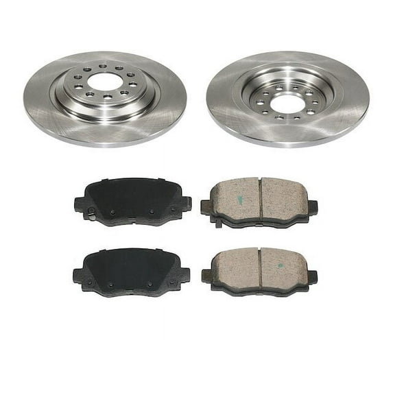 Rear Brake Pad and Rotor Kit - Compatible with 2014 - 2020 Jeep Cherokee 2015 2016 2017 2018 2019