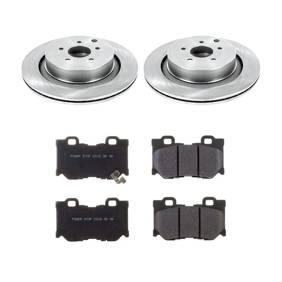 Rear Brake Pad and Rotor Kit - Compatible with 2014 - 2024 INFINITI Q50 2015 2016 2017 2018 2019 2020 2021 2022 2023
