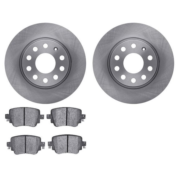 Rear Brake Pad and Rotor Kit - Compatible with 2015 - 2018 Volkswagen GTI - Dynamic Friction