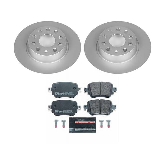 Rear Brake Pad and Rotor Kit - Compatible with 2015 - 2021 Volkswagen Passat 2016 2017 2018 2019 2020 2022