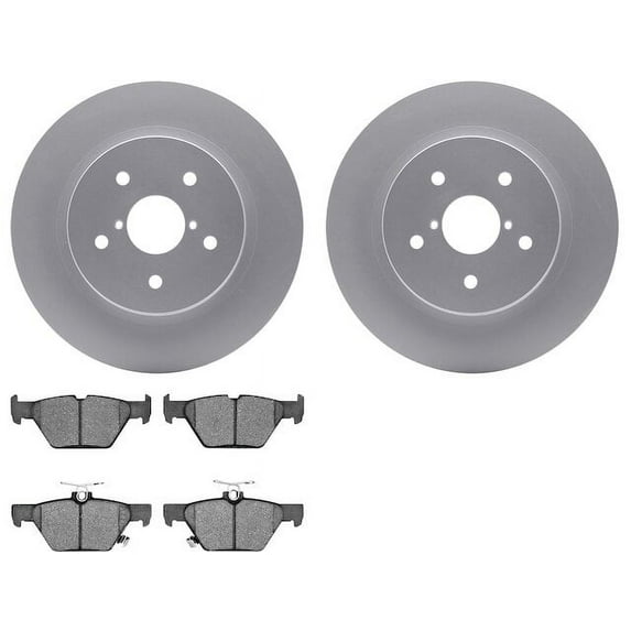 Rear Brake Pad and Rotor Kit - Compatible with 2015 - 2022 Subaru Outback - Dynamic Friction