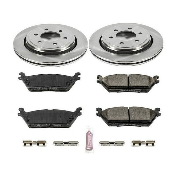 Rear Brake Pad and Rotor Kit - Compatible with 2015 - 2023 Ford Mustang - Power Stop