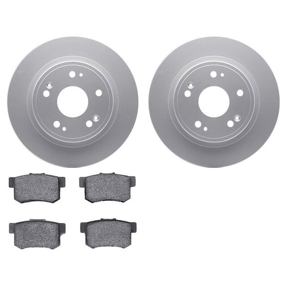 Rear Brake Pad and Rotor Kit - Compatible with 2016 - 2022 Acura ILX - Dynamic Friction