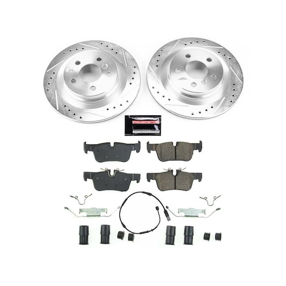 Rear Brake Pad and Rotor Kit - Compatible with 2016 - 2022 BMW X1 2017 2018 2019 2020 2021