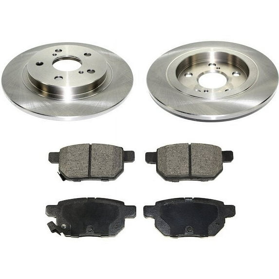 Rear Brake Pad and Rotor Kit - Compatible with 2017 - 2018 Toyota Corolla iM