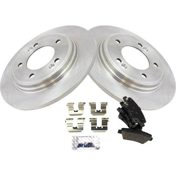 Rear Brake Pad and Rotor Kit - Compatible with 2017 - 2019 Hyundai Ioniq 2018