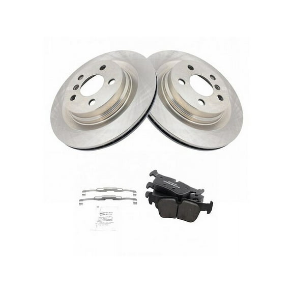 Rear Brake Pad and Rotor Kit - Compatible with 2017 - 2019 Mini Cooper Clubman Jn Cooper Wrks ALL4 2018