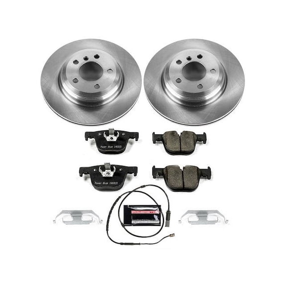 Rear Brake Pad and Rotor Kit - Compatible with 2017 - 2020 BMW 440i Gran Coupe - Power Stop