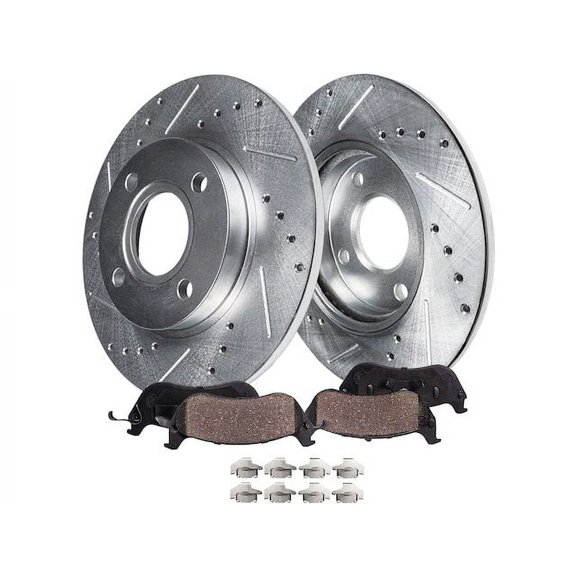 Rear Brake Pad and Rotor Kit - Compatible with 2017 - 2020 Fiat 124 Spider 2018 2019