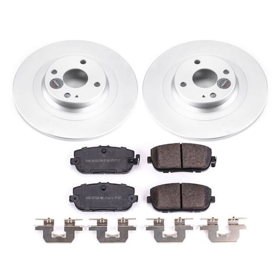 Rear Brake Pad and Rotor Kit - Compatible with 2017 - 2020 Fiat 124 Spider - Power Stop