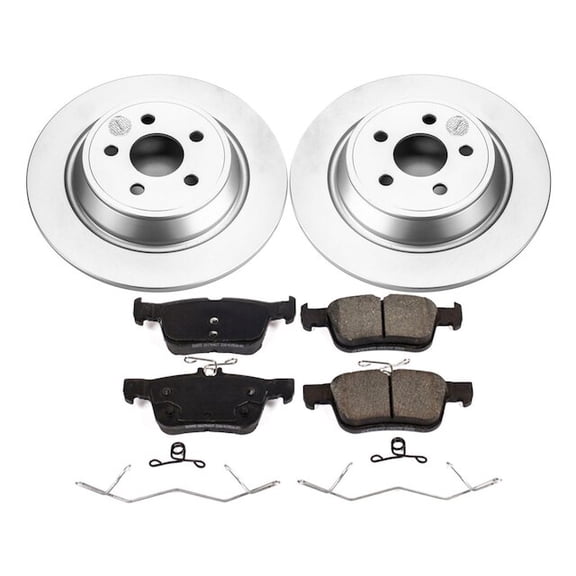 Rear Brake Pad and Rotor Kit - Compatible with 2017 - 2020 Lincoln Continental 2018 2019