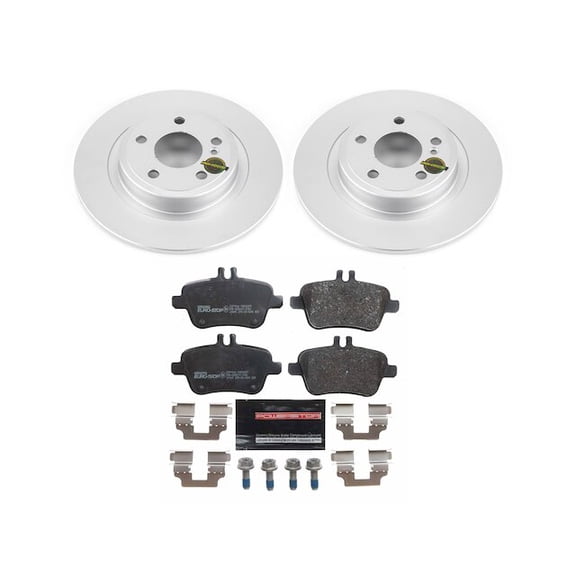 Rear Brake Pad and Rotor Kit - Compatible with 2017 - 2020 Mercedes-Benz SLC300 2018 2019