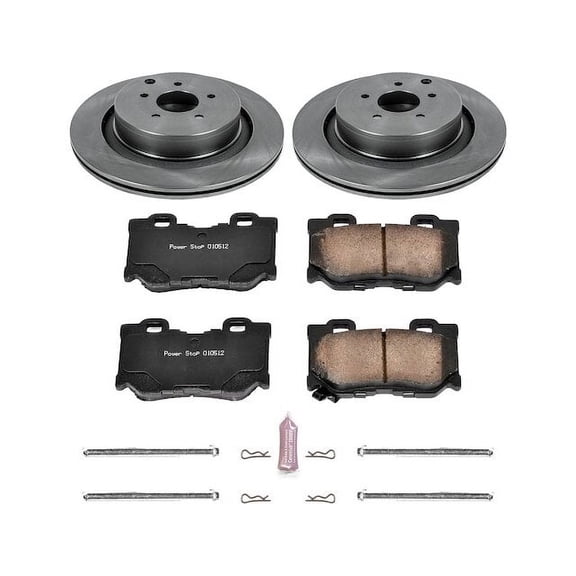 Rear Brake Pad and Rotor Kit - Compatible with 2017 - 2022 INFINITI Q60 2018 2019 2020 2021