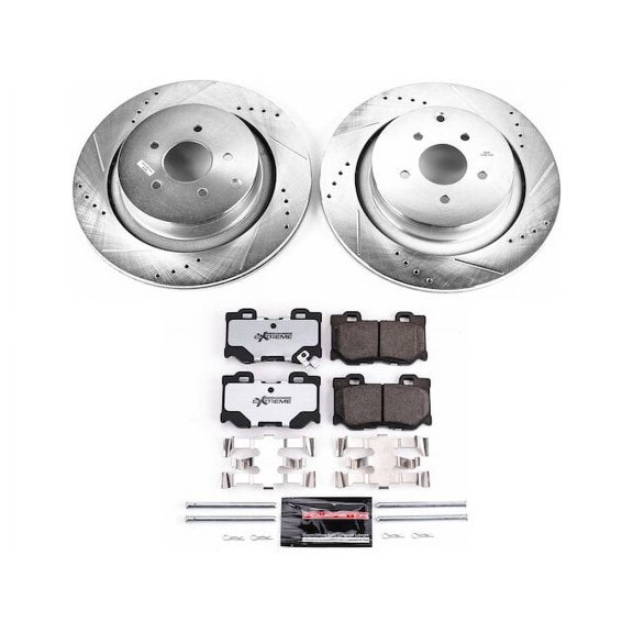 Rear Brake Pad and Rotor Kit - Compatible with 2017 - 2022 INFINITI Q60 2018 2019 2020 2021